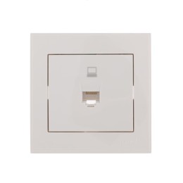 Розетка компьютерная 1-м СП Rain RJ45 бел. LEZARD 703-0202-139
