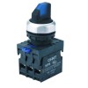 Переключатель с подсветкой NP8-20XD/315 3 полож. фикс. AC110-230В(LED) 2НО IP65 (R) син. CHINT 66761