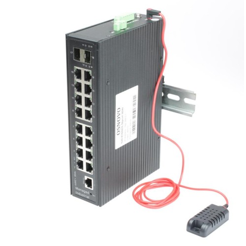 Коммутатор промышленный управляемый (L2+) Hi PoE SW-81602/ILS(Port 90Вт 600Вт) Gigabit Ethernet на 1