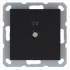 Розетка телевизионная оконечная TV Ф9.5мм механизм черн. матов. soft touch Jasmart G6001PB
