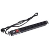 Блок розеток 8 мест PDU (немец. станд) 19дюймов IEC320 C13 PH12-8C131 с LED выкл. алюм. профиль1U шн