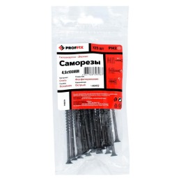 Саморез усиленный гипсокартон-дерево 4.5х100 (TWN) (пакет) (уп.25шт) Tech-Krep PRO/Zitar 146462