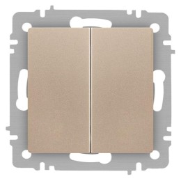 Переключатель 2-кл. СП Accent 6-107-04 10А IP20 250В AL/CU шампань Intro Б0063562