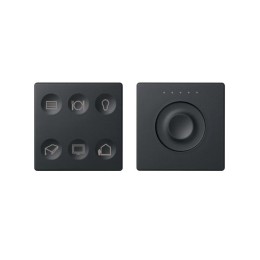 Комплект выключателя 6-кл. сенсорн. + регулятор Т3 LON; RJ12 графит Simon82 Sense 8000675-038