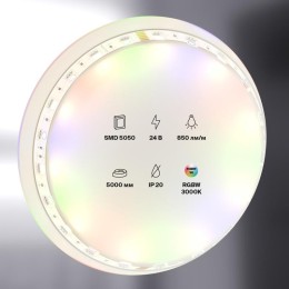 Лента светодиодная 24В 5050 14.4Вт/м RGB+W 3000К IP20 (уп.5м) Maytoni 10176