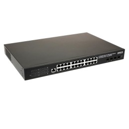Коммутатор промышленный управляемый L3 PoE SW-24G4X-1L-I на 24хGE RJ-45 c PoE + 4х10G SFP+ порта OSN