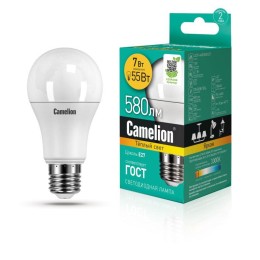 Лампа светодиодная LED7-A60/830/E27 7Вт грушевидная матовая 3000К тепл. бел. E27 580лм 170-265В Came
