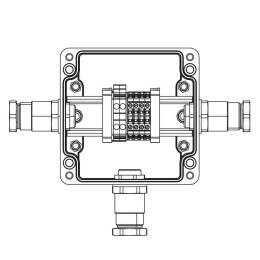 Коробка клеммная взрывозащ. GRP 120х120х90мм 1Ex e IICTBE-P-03-(2хCBC.2-2хCBC.2(i)-2хTEO.2)-1хKH2MHK