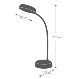 Светильник светодиодный настольный UF-806 C01 6Вт аккум. димм. 3 цвет. темп. бел. Ultraflash 15168
