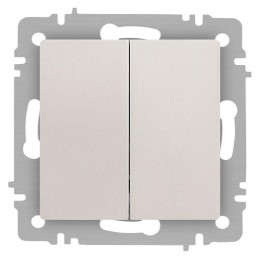Переключатель 2-кл. СП Accent 6-107-06 10А IP20 250В AL/CU перламутр. Intro Б0063566