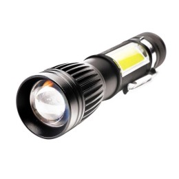 Фонарь аккумуляторный LED5333 4В LED+COB 3Вт фокус 4 реж USB бокс черн. Ultraflash 15131