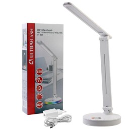 Светильник светодиодный настольный UF-822 C01 7Вт димм. 3 цвет. темп. RGB ночник бел. Ultraflash 151