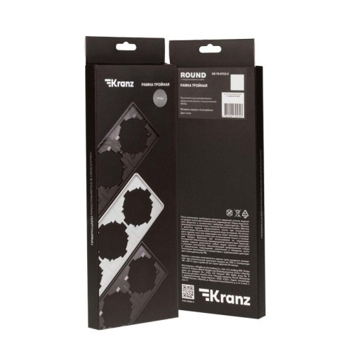 Рамка 3-м ROUND MIELE титан Kranz KR-78-0753-2