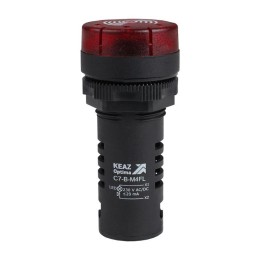 Зуммер с пульсирующим сигналом OptiSignal Compact D22 С7-B-M4FL красн. с подсветкой 230В AC/DC КЭАЗ