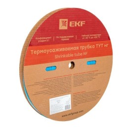 Трубка термоусадочная ТУТ нг 2/1 син. (уп.200м) EKF tut-2-g