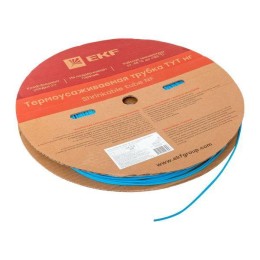 Трубка термоусадочная ТУТ нг 2/1 син. (уп.200м) EKF tut-2-g