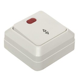 Переключатель проходной 1-кл. ОП Рим 10А IP20 с индикатором бел. EKF ENV10-125-10