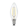 Лампа светодиодная филаментная Black Filament 9Вт свеча 2700К тепл. бел. E14 680лм GAUSS 103801109