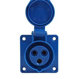 Розетка фланцевая 313 16А 220AC 2P+PE 6ч IP44 КЭАЗ 229455