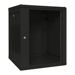 Шкаф настенный TERACOM PRO 19дюйм 15U 600х600мм дверь стеклян. с замком-ручкой черн. EKF TRP-WLL-156