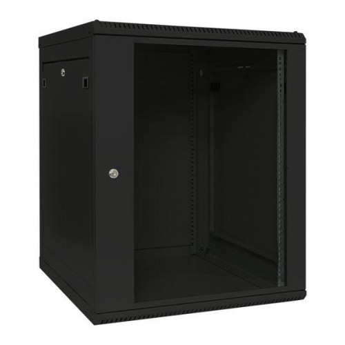 Шкаф настенный TERACOM PRO 19дюйм 15U 600х600мм дверь стеклян. с замком-ручкой черн. EKF TRP-WLL-156