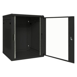 Шкаф настенный TERACOM PRO 19дюйм 15U 600х600мм дверь стеклян. с замком-ручкой черн. EKF TRP-WLL-156