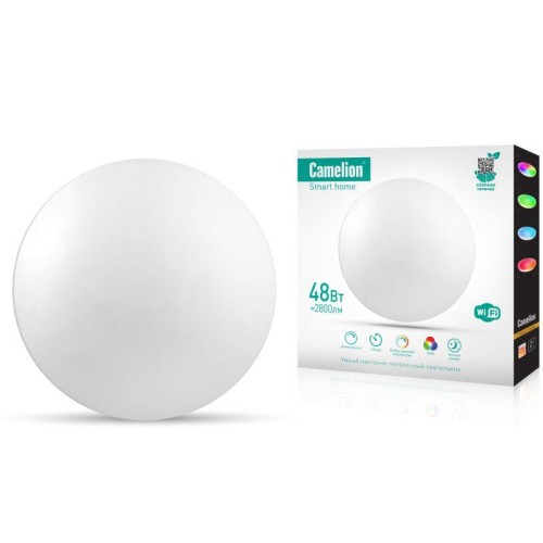 Светильник светодиодный умный Smart Home LBS/SH-48/RGBCW/WIFI 48Вт RGB+DIM+CW 220 WIFi Camelion 1478
