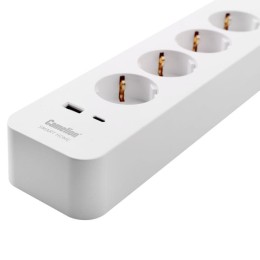 Фильтр сетевой умный Smart Home SZD/SH/4х1.5/WIFI 4гн.1.5м 16А 4000В USB+Type-С WiFi+Счетчик Camelio