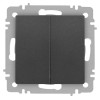 Переключатель 2-кл. СП Accent 6-107-07 10А IP20 250В AL/CU графит Intro Б0063568