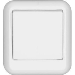 Выключатель 1-кл. ОП Прима 6А IP20 250В с монтаж. пластиной бел. (опт. упак.) SchE A16-051M-B