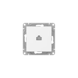 Розетка телефонная 1-м СП Эпика RJ11 механизм бел. EKF UP1-SOW-RJ11