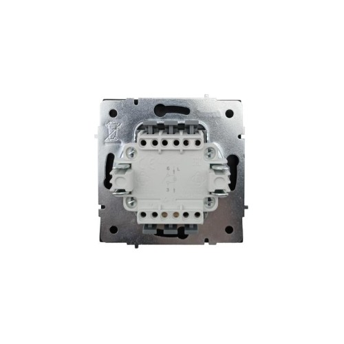 Выключатель проходной 1-кл. с индик. СП ZIMA IP20 10А безвинт. зажим черн. бархат LEZARD 704-4288-11