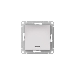 Выключатель 1-кл. AtlasDesign (сх. 1а) 10AX с подсветкой быстрозажим. клем. механизм алюм. SE ATN000