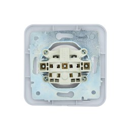 Розетка 1-м СП ASTI 16А IP20 без заземл. термопласт в сборе бел. LEZARD 7081-0202-121B