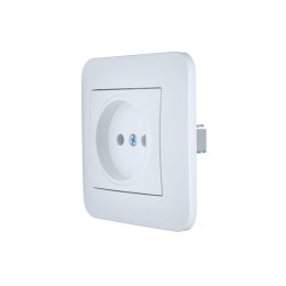 Розетка 1-м СП ASTI 16А IP20 без заземл. термопласт в сборе бел. LEZARD 7081-0202-121B