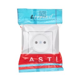 Розетка 1-м СП ASTI 16А IP20 без заземл. термопласт в сборе бел. LEZARD 7081-0202-121B