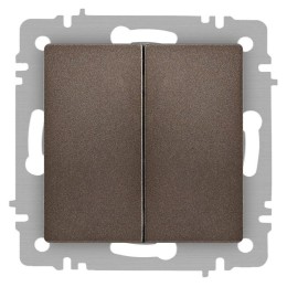 Переключатель 2-кл. СП Accent 6-107-08 10А IP20 250В AL/CU бронза Intro Б0063570
