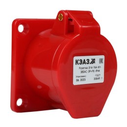 Розетка фланцевая 314 16А 380AC 3P+PE 6ч IP44 КЭАЗ 222758