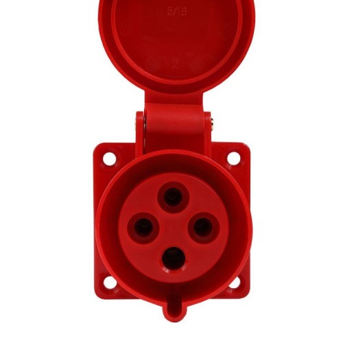 Розетка фланцевая 314 16А 380AC 3P+PE 6ч IP44 КЭАЗ 222758