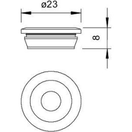 Ввод кабельный с мембраной Dкаб. 7-13 IP54 свет. сер.(Dмонтаж. отв.18.5-19мм.) 89 (уп.100шт) OBO 201