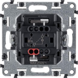 Выключатель 1-кл. СП Valena Life 10А IP20 250В 10AX с подсветкой с лицев. панелью механизм бел. Leg