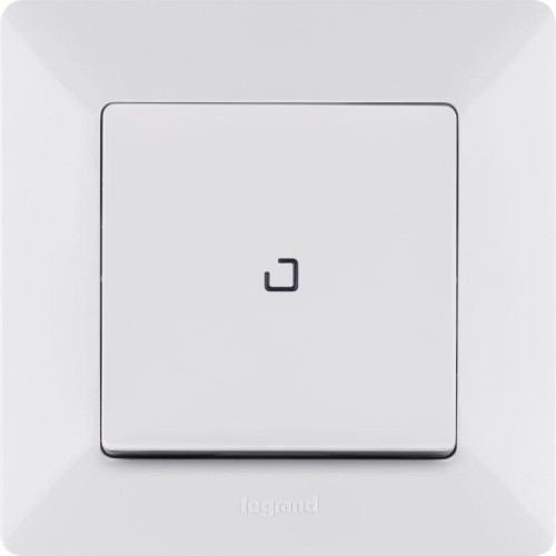 Выключатель 1-кл. СП Valena Life 10А IP20 250В 10AX с подсветкой с лицев. панелью механизм бел. Leg