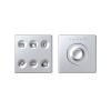 Комплект выключателя 6-кл. сенсорн. + регулятор Т3 KNX; RJ12 алюм. Simon82 Sense 8400675-093