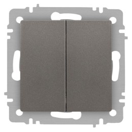 Переключатель 2-кл. СП Accent 6-107-09 10А IP20 250В AL/CU титан Intro Б0063572