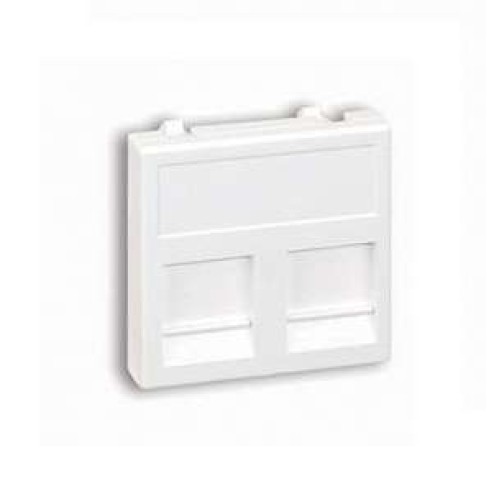 Адаптер на 2 RJ45 коннектора защ. шторки бел. Simon Connect KB76-9