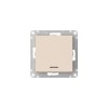 Выключатель 1-кл. AtlasDesign (сх. 1а) 10AX с подсветкой быстрозажим. клем. механизм беж. SE ATN0002