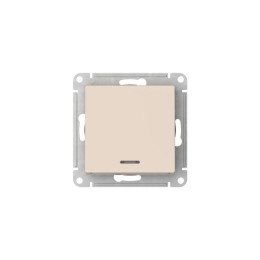 Выключатель 1-кл. AtlasDesign (сх. 1а) 10AX с подсветкой быстрозажим. клем. механизм беж. SE ATN0002