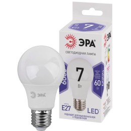 Лампа светодиодная LED A60-7W-860-E27 A60 7Вт груша E27 холод. бел. ЭРА Б0044087