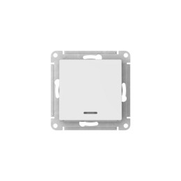 Выключатель 1-кл. AtlasDesign (сх. 1а) 10AX с подсветкой быстрозажим. клем. механизм бел. SE ATN0001