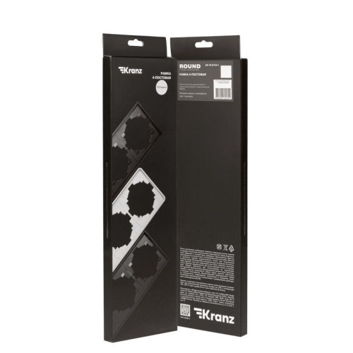 Рамка 4-м ROUND MIELE перламутр Kranz KR-78-0754-1